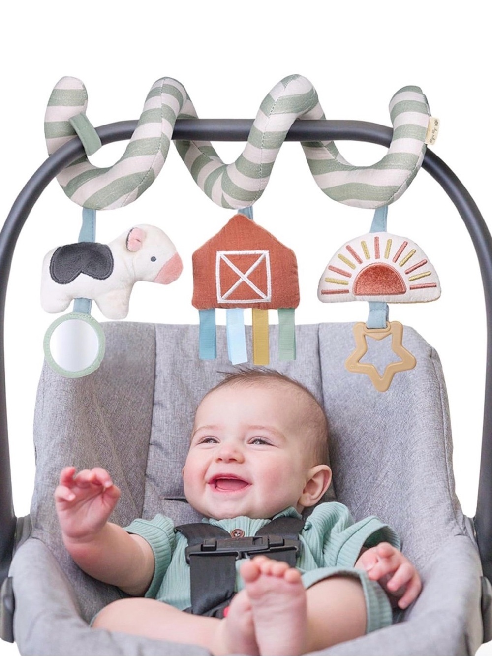 Itzy Ritzy Spiral Car Seat & Stroller Activity Toy- Farm